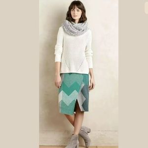 Moth Anthropologie High Lo Turtle Neck Sweater